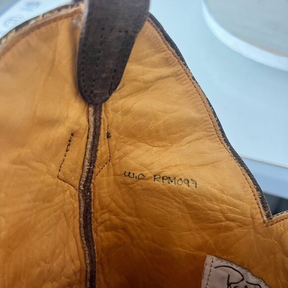 Rod Patrick Womens Cowboy Boots 10AAA Brown Caiman Western Pointed Toe Mid Calf - Picture 10 of 12